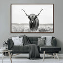 Highland Cow Canvas Wall Art – Majestic Beauty in Black and by MyGreatCanvas | Canvas Wall Art Prints | Photo Prints & Wall Decor