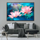 Pink Lotus Flower Canvas Wall Art | Vibrant Floral Wall by MyGreatCanvas | Canvas Wall Art Prints | Photo Prints & Wall Decor