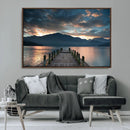 Mountain Lake Wood Pier Canvas Wall Art Nature Lake Print by MyGreatCanvas | Canvas Wall Art Prints | Photo Prints & Wall Decor