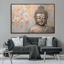 Abstract Buddha Statue Wall Art Canvas Print - Modern