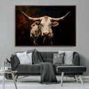 Texas Longhorn Wall Art | 3-Panel Large Texas Longhorn