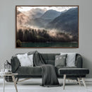 Foggy Mountain Canvas Print Forest Wall Art