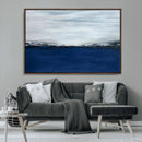 Navy Blue Abstract Wall Art Canvas Print