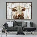 Rustic Longhorn Bull Wall Art Canvas Set – Western-Inspired by MyGreatCanvas | Canvas Wall Art Prints | Photo Prints & Wall Decor