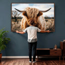 Scottish Cow Longhorn Wall Art Canvas Print