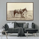 Cowboy Wall Art - Western Horse Canvas Print - Vintage