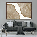 Rustic Brown Tree Ring Wall Art Canvas Print – Framed and