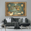 Avatar Wall Art: The Last Airbender Vintage Map - Wall Art