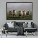Flock of Sheep in a Mystical Fog – Pastoral Wall Art Canvas by MyGreatCanvas | Canvas Wall Art Prints | Photo Prints & Wall Decor