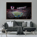 Ben Hill Griffin Stadium Night Game Triple Canvas Wall Art -