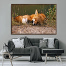 Sleeping Fox Wall Art Canvas Print, Farmhouse Wall Decor and