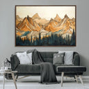 Rustic Wood Mountain Wall Art Print | Triptych Giclee Print by MyGreatCanvas | Canvas Wall Art Prints | Photo Prints & Wall Decor