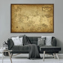 Vintage Game of Thrones Map Wall Art | Westeros and Essos