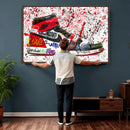 Jordan Shoes Graffiti Wall Art Canvas Print- Jordan Graffiti by MyGreatCanvas | Canvas Wall Art Prints | Photo Prints & Wall Decor