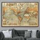 Push Pin World Map Canvas Print – Travel Tracker Wall Art