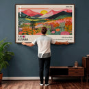 Yayoi Kusama Landscape Canvas Print, Vibrant Floral Mountain Art Print, Framed Botanical Wall Art - by MyGreatCanvas | Canvas Wall Art Prints | Photo Prints & Wall Decor