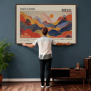 Yayoi Kusama Landscape Canvas Print, Vibrant Floral Mountain by MyGreatCanvas | Canvas Wall Art Prints | Photo Prints & Wall Decor