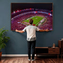 Bryant-Denny Stadium Night Game Triple Canvas Wall Art -