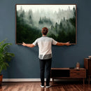 Foggy Forest Wall Art – Tranquil Green Woodland Canvas by MyGreatCanvas | Canvas Wall Art Prints | Photo Prints & Wall Decor