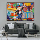 Pop Art Monopoly Man Canvas Wall Art Print - Bold and