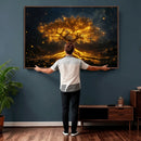 Golden Tree of Life Canvas Wall Art Print - Majestic Glowing by MyGreatCanvas | Canvas Wall Art Prints | Photo Prints & Wall Decor
