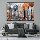 Abstract Winter Landscape Canvas Wall Art Print - Large