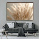 Pampas Grass Canvas Wall Art - Elegant Neutral Decor for