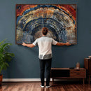 Abstract Tree Ring Wall Art Canvas Print – Colorful Framed