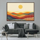 YAYOI KUSAMA Colorful Dot Art Landscape Canvas - Framed