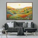 YAYOI KUSAMA Wall Art - Colorful Dot Art Landscape Canvas,