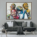 Shai Yossef Style Canvas Art - Joyful African Black Kids by MyGreatCanvas | Canvas Wall Art Prints | Photo Prints & Wall Decor