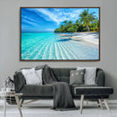 Tropical Beach Wall Art Canvas Print - Serene Ocean