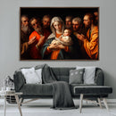 Religious Canvas Wall Art Print - Madonna and Child with
