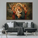 Mary Jesus Canvas Wall Art Print - Madonna and Child with