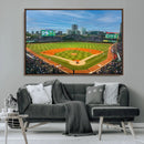 Wrigley Field Chicago Cubs Panoramic Canvas Print –