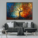 Yggdrasil Tree of Life Mosaic Stained Glass Wall Art Canvas,
