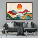 Southwest Mountain Wall Art Canvas Print – Boho Triptych