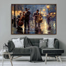 Afro Abstract Jazz Music Wall Art Canvas Print – Colorful