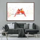 Cardinal Bird Canvas Wall Art - Male and Female Cardinal by MyGreatCanvas | Canvas Wall Art Prints | Photo Prints & Wall Decor