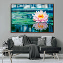 Lotus Flower Wall Art Canvas Print, Water Lily Large Wall