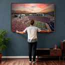 Indiana Memorial Stadium Wall Art Canvas Print, Framed