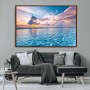 Ocean Sunset Canvas Wall Art Print – Tranquil Seascape