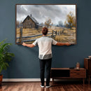 Rustic Autumn Farmhouse Wall Art Canvas Print – Serene