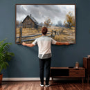 Rustic Autumn Farmhouse Wall Art Canvas Print – Serene