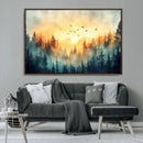 Abstract Forest Wall Art Print- Serene Nature Canvas Print