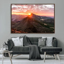 Mountain Sunrise Wall Art – Framed Alpine Ridge Canvas by MyGreatCanvas | Canvas Wall Art Prints | Photo Prints & Wall Decor