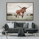 Texas Longhorn Wall Art – Framed Spotted Cattle Canvas by MyGreatCanvas | Canvas Wall Art Prints | Photo Prints & Wall Decor