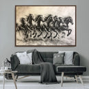 Running Horses Wall Art Canvas Print – Framed Monochrome by MyGreatCanvas | Canvas Wall Art Prints | Photo Prints & Wall Decor