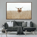 Texas Longhorn Wall Art Canvas Print – Framed Lone Cattle by MyGreatCanvas | Canvas Wall Art Prints | Photo Prints & Wall Decor
