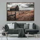 Rustic Barn Wall Art Canvas Print – Framed Moody Field Scene by MyGreatCanvas | Canvas Wall Art Prints | Photo Prints & Wall Decor